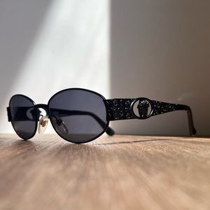 Versace Vintage Cheetah Print Medusa Head w Original Leather Case